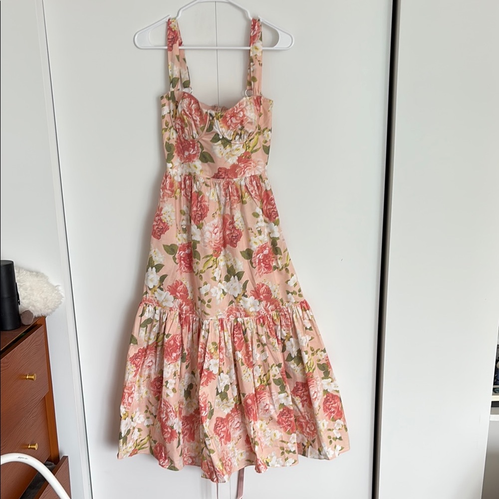 House of CB Pink Floral Midi Dress - Picture 5 of 12